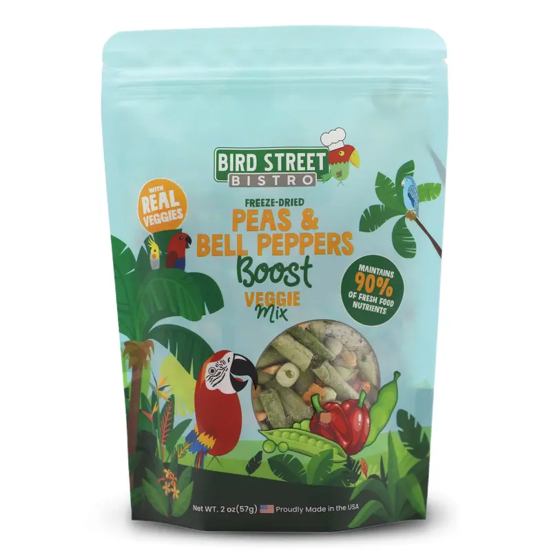 Peas & Bell Peppers Boost – Parrot Veggies Blend, 2 Oz 1
