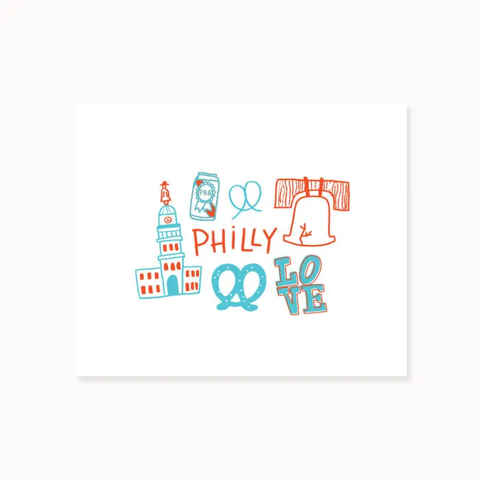 Philly Doodles Art Print – Quirky Local Landmark Illustration By Hello Doodle 1