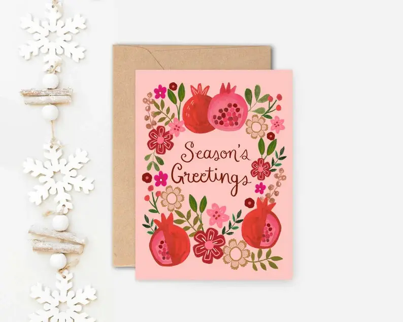 Pomegranates Greeting Card By Anchor & Spruce 1