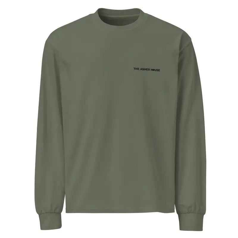 Premium Embroidered Heavyweight Long Sleeve Shirt – Classic Logo Design