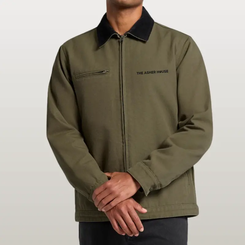 Premium Logo Corduroy Collar Jacket – Modern Casual Style, Up To 3Xl 1