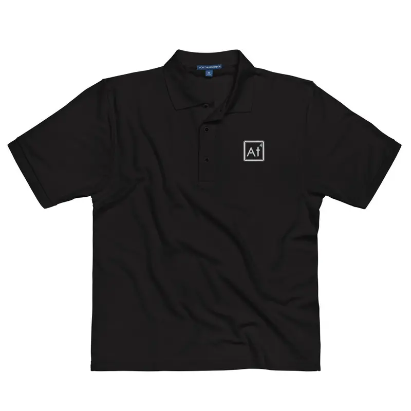 Premium White Polo With At4 Emblem 1