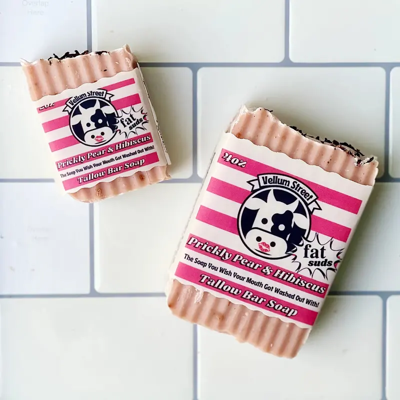 Prickly Pear & Hibiscus Mini Soap By Vellum Street Soap Co 1