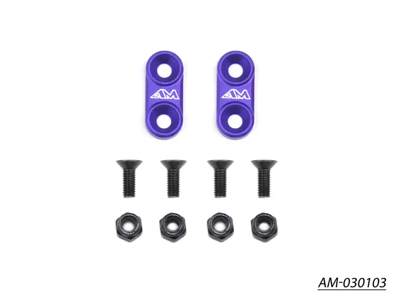 Purple Aluminum 1/10 On-Road Rc Wing Mounting Brackets (Am-030103) 1