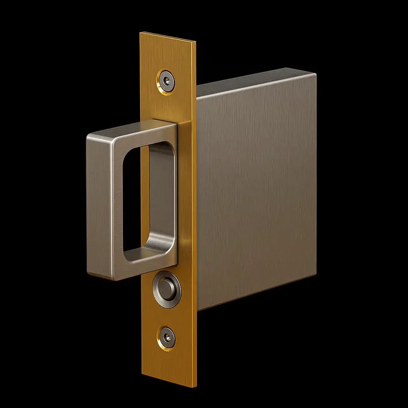 Push-Button Pocket Door Edge Pull 1