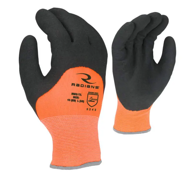 Radians Rwg17 Latex-Coated Cold-Weather Work Gloves – Insulated & Flexible (Multiple Sizes) 1