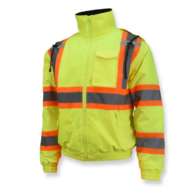 Radians Sj11Qx-3Z Class 3 High-Visibility Quilted Bomber Jacket With Hood – X-Back Fit (Multiple Sizes) 1