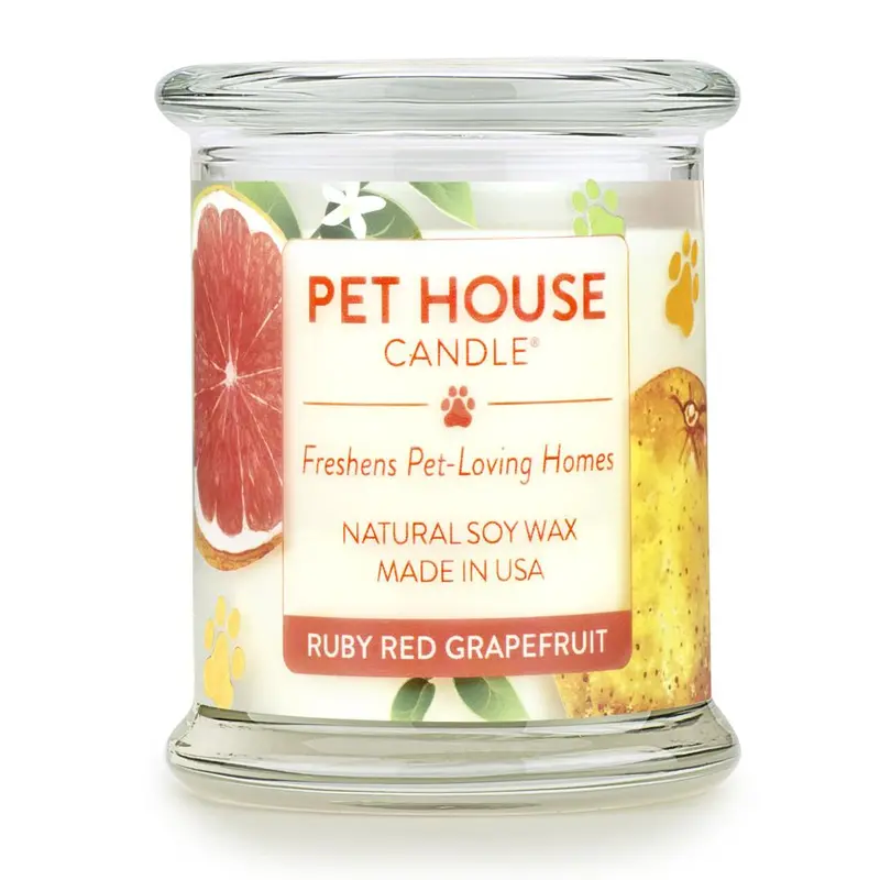 Ruby Red Grapefruit Citrus Pet House Candle 1