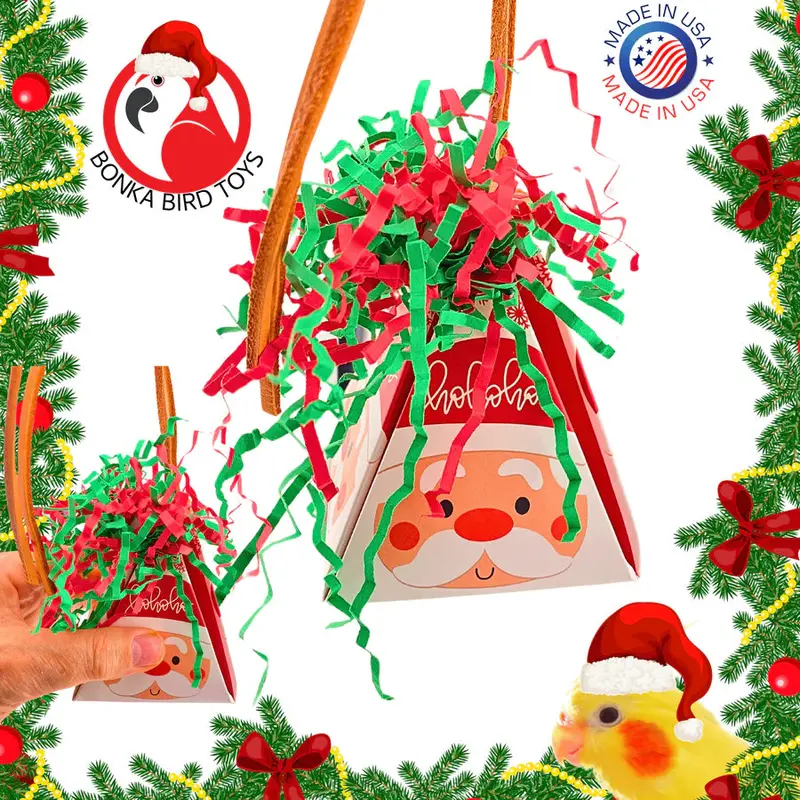 Santa-Figure Crinkle Cone For Christmas Enrichment 1