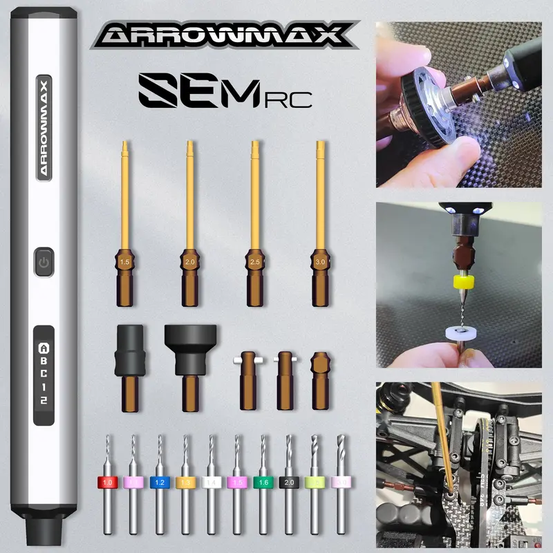 Sem Rc Differential Checker & Electric Screwdriver – 10 Kgf·Cm Torque, Space Gray/Black (Am-199207) 1