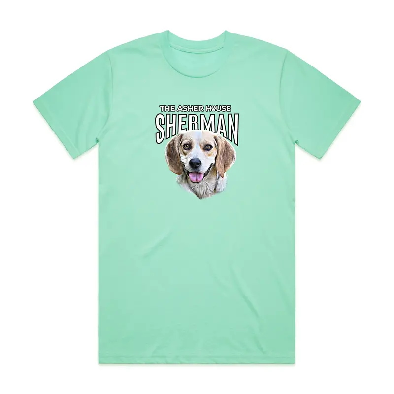 Sherman Character Portrait T-Shirt – Artistic Animal-Themed Graphic Tee