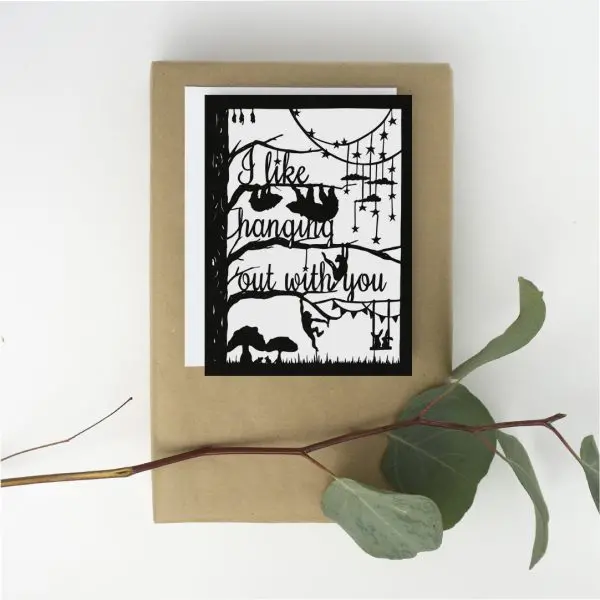 Sloth Friends Greeting Card By Squirrel Tacos 1