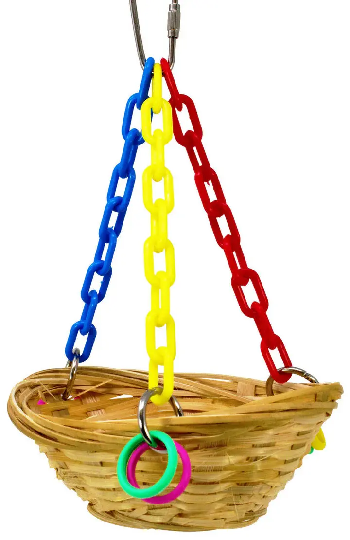 Small Woven Basket Swing 1