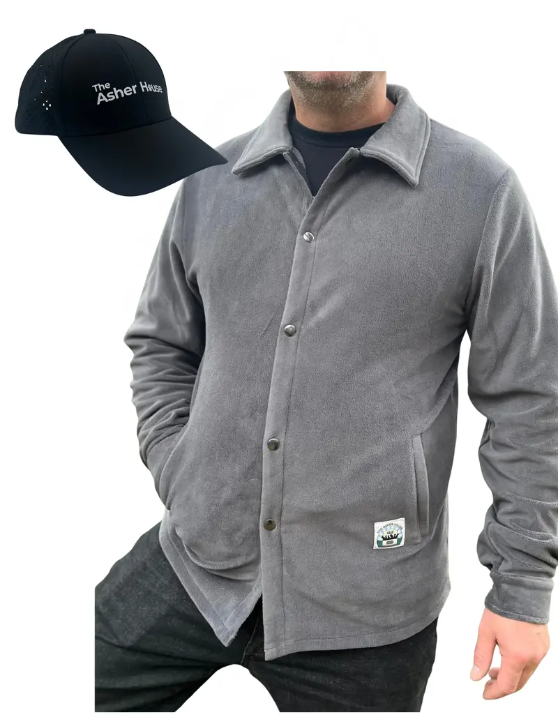 Snap-Front Fleece Jacket And Adjustable Sport Hat Set 1