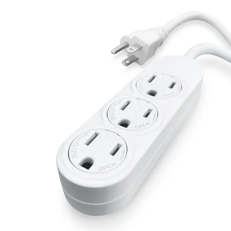 Snow Joe Pj3Str06-143-Wht 6-Foot Indoor 3-Outlet Extension Cord – 14/3 Gauge, Ul Listed (White) 1