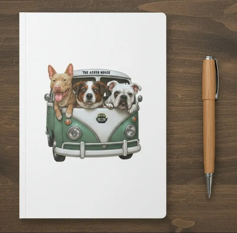 Softcover Journal With Pack Bus Cover Design 1
