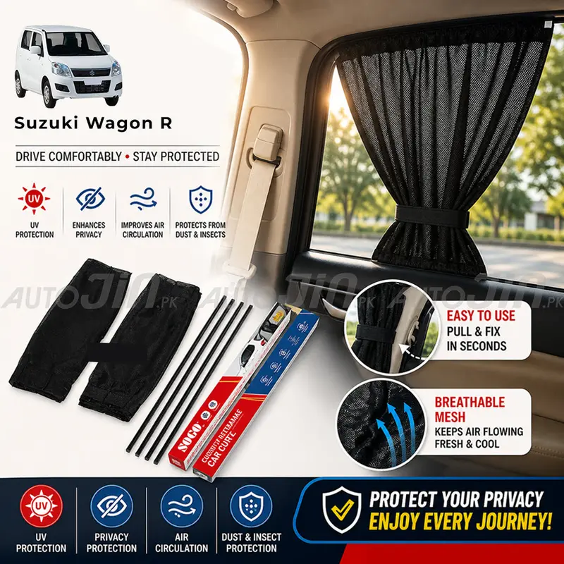 Sogo Custom Retractable Sunshade Curtains – Suzuki Wagon R (All Generations) 1