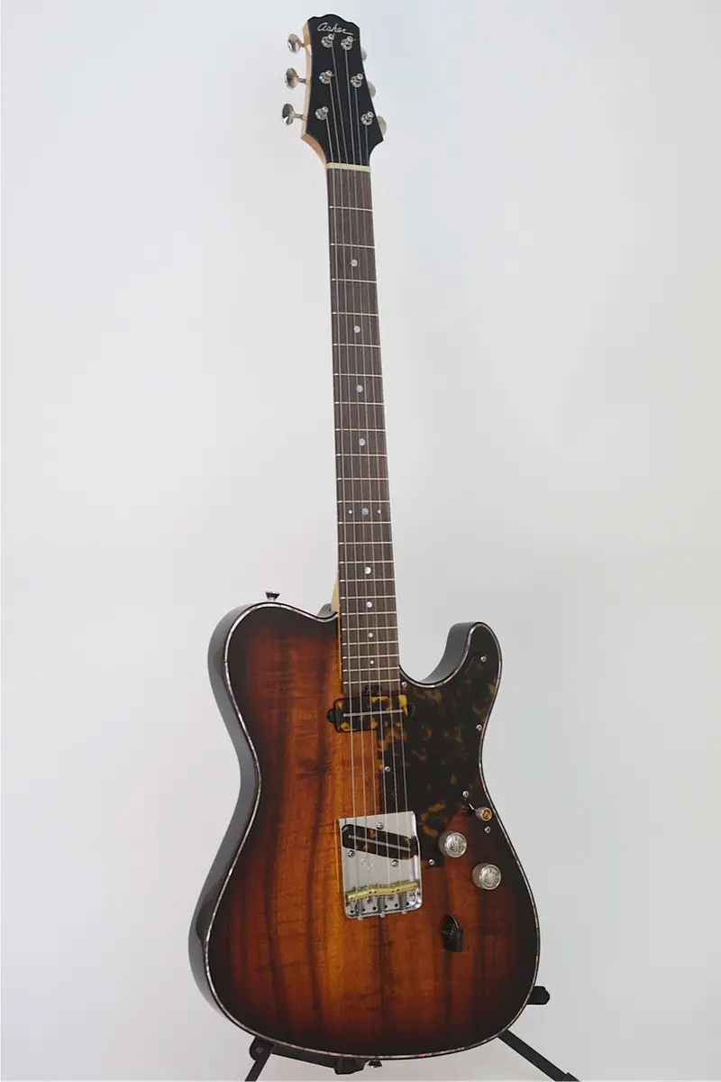 Sold 2014 Asher T Deluxe #797 – Figured Koa Body, Deluxe Hardware 1