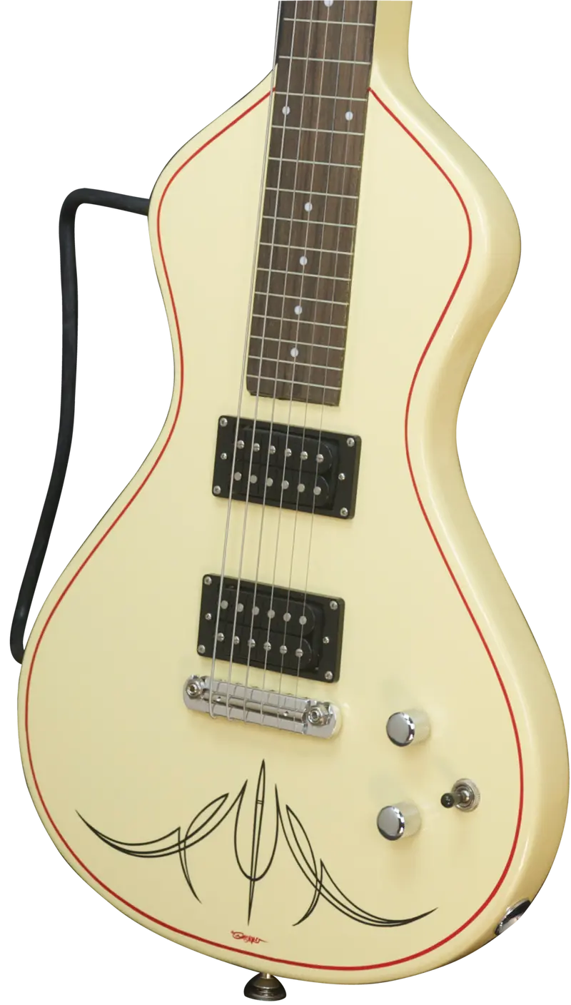 Sold 2016 Asher Electro Hawaiian Junior Lap Steel With Belly Bar & Pin Striping #Antiquewhite 1
