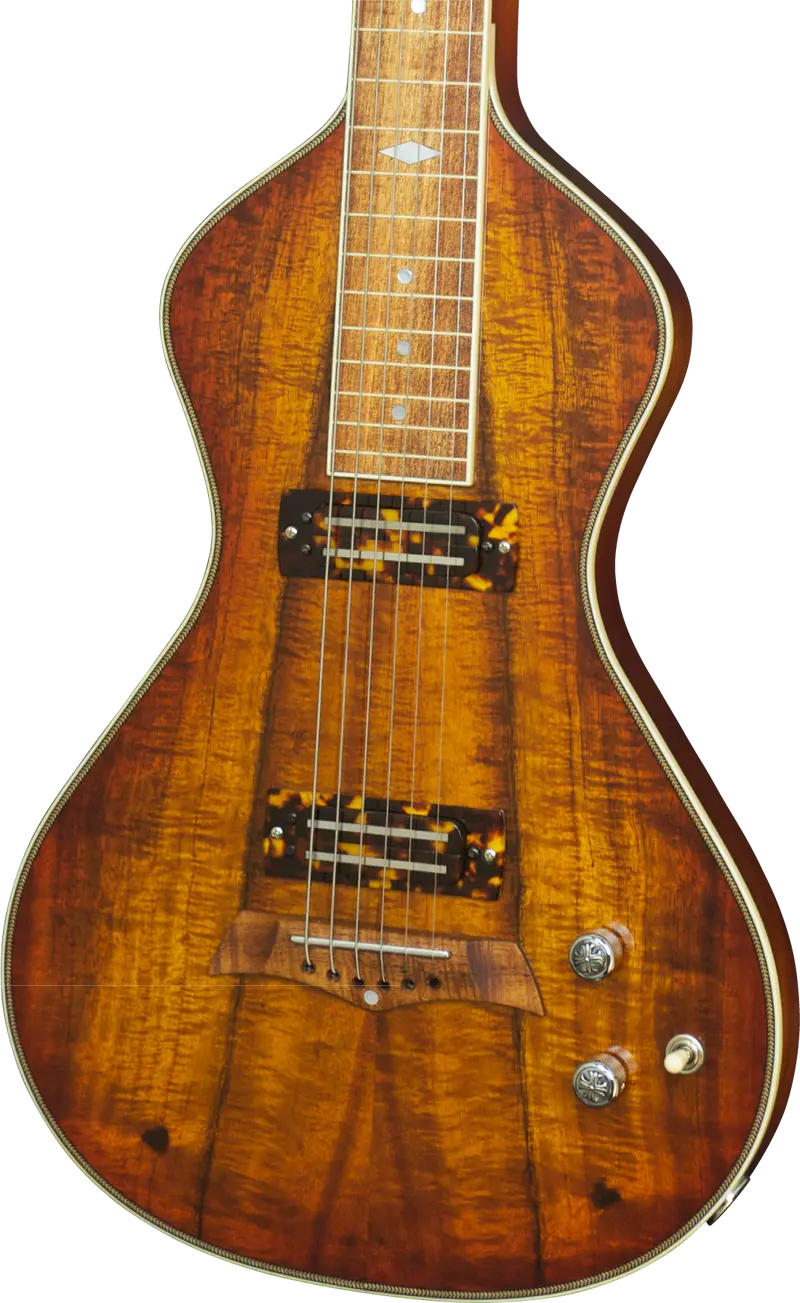 Sold 2016 Asher Electro Hawaiian Model I Lap Steel With Stunning Koa Top #913 1