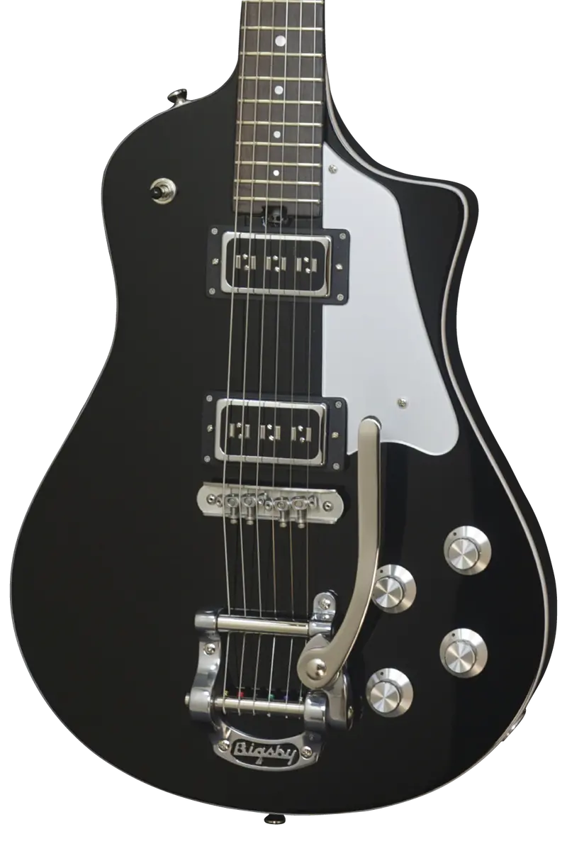 Sold 2016 Asher Electro Sonic Neck-Thru Black Beauty With Bigsby Vibrato #909 1