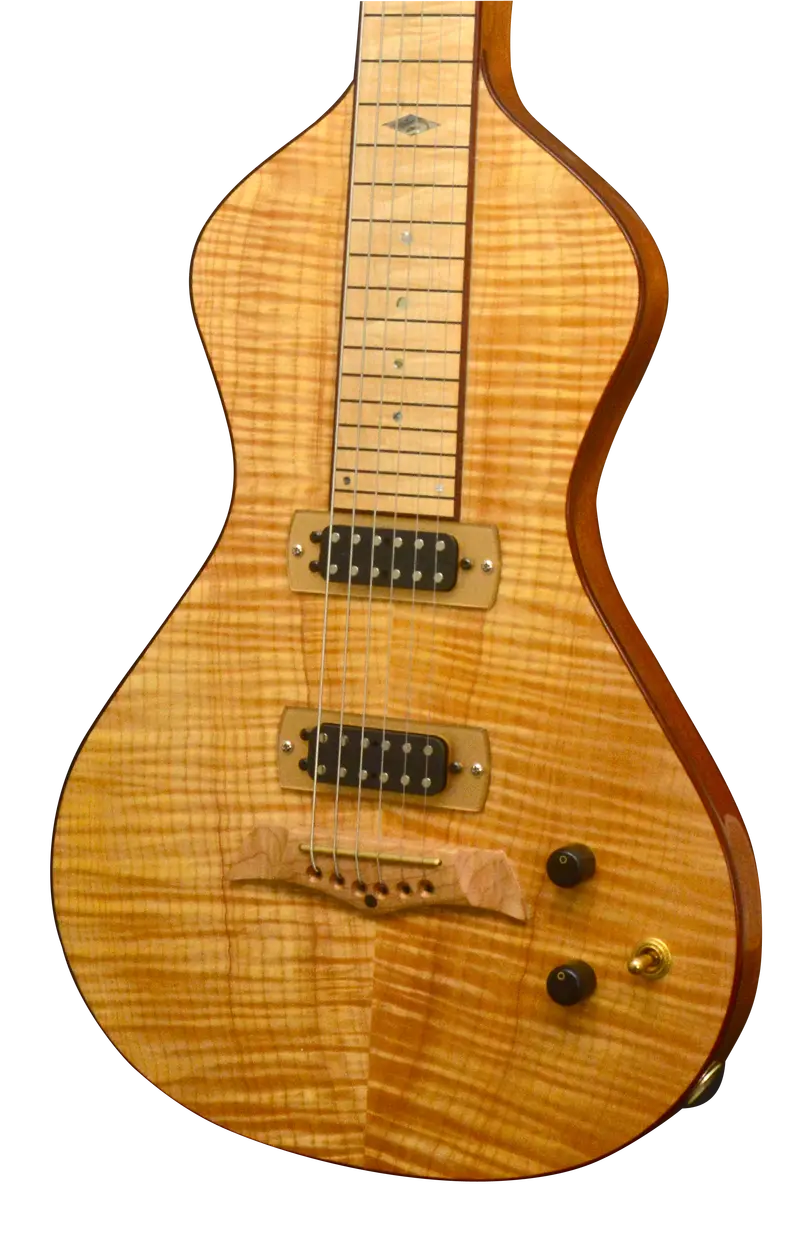 Sold: 2016 Asher Hummingbird Lap Steel #894 — Flame Maple Top With Hand-Cut Inlay 1