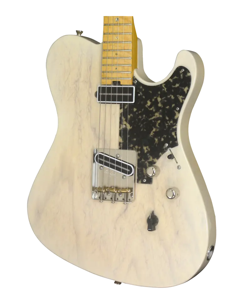 Sold: 2017 Asher T Deluxe #1014 — Translucent Ivory Nitro With Black Tortoise Pickguard 1