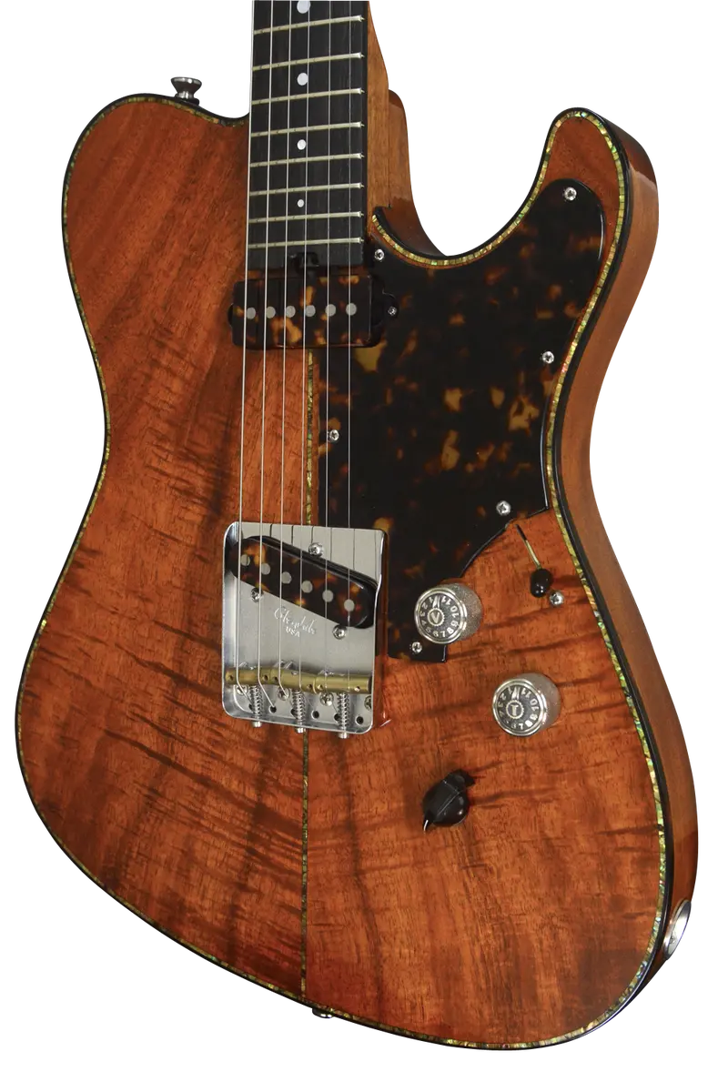Sold 2017 Asher T Deluxe Master Series Hawaiian Koa Top With Abalone Accents #948 1