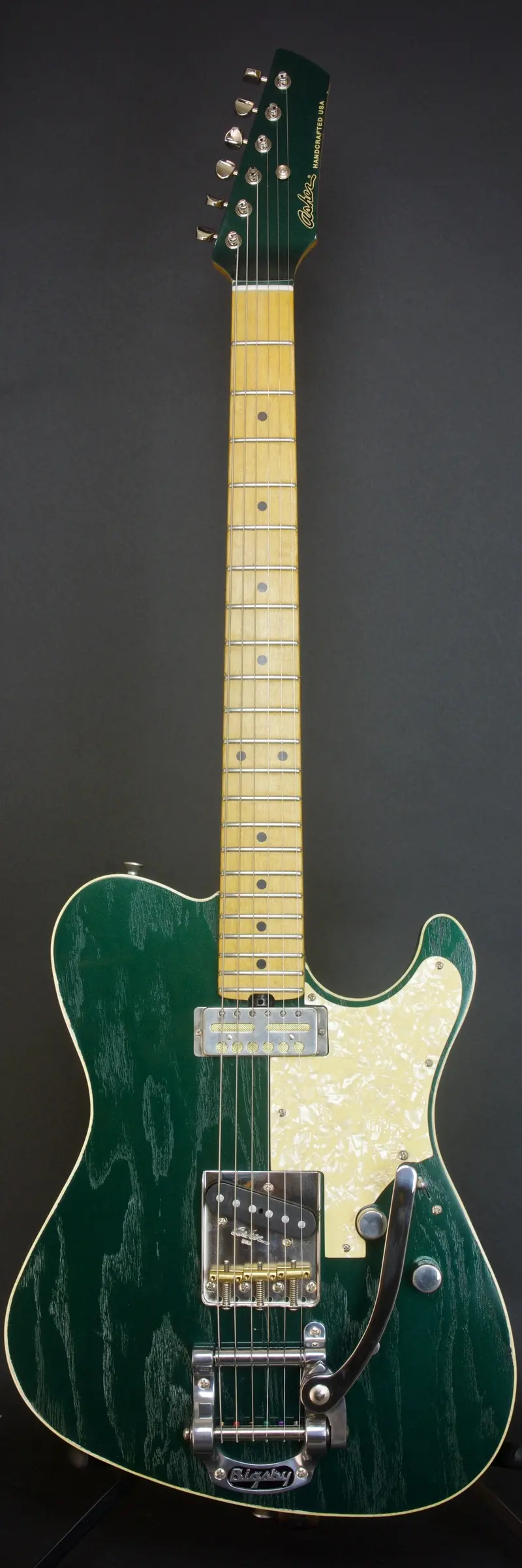 Sold: 2018 Studio Series T Deluxe #1071 — Satin Metallic Derby Green With Bigsby 1
