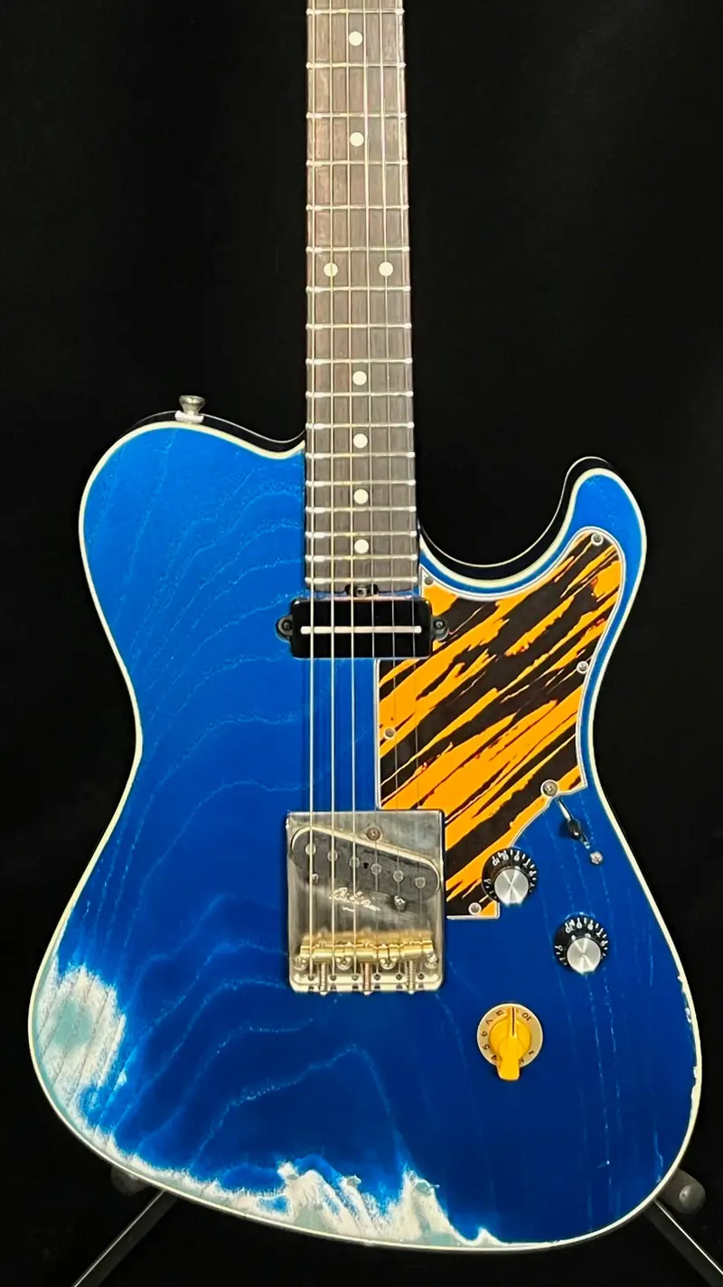 Sold 2022 Asher T Deluxe: Swamp Ash Bound Body In Quasar Blue Metallic Relic Nitro Finish – #1310 1