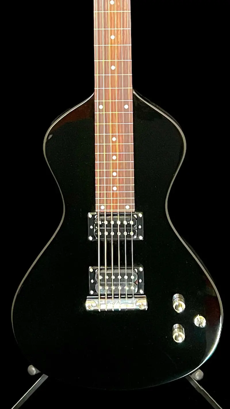Sold Out 2023 Asher Electro Hawaiian® Junior Lap Steel In Gloss Black – Includes Gig Bag 1