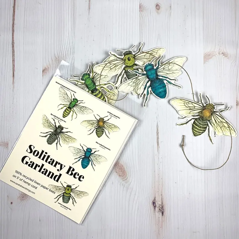 Solitary Bee Garland Decoration By Sarah Draws Things 1