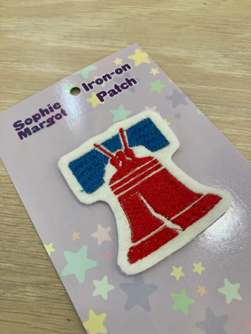 Sophie Margot Liberty Bell Embroidered Iron-On Patch 1