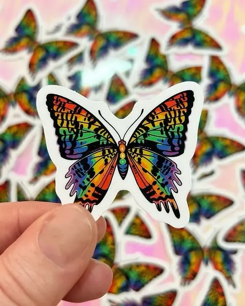 Sophie Margot Pride Butterfly Art Sticker 1