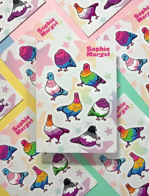 Sophie Margot Pride Pigeon Sticker Pack 1