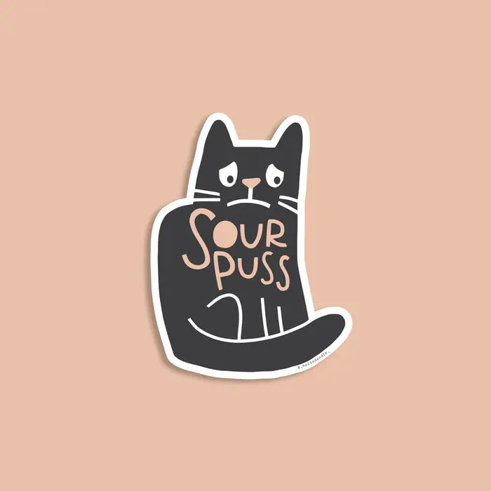 Sourpuss Humor Sticker By Hello Doodle 1