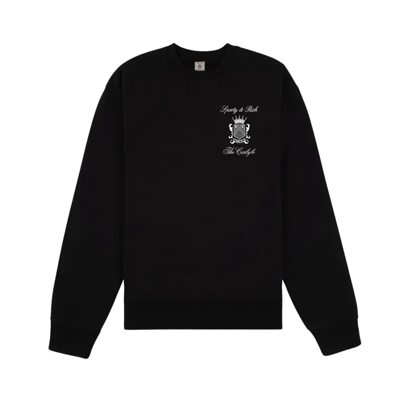 Sporty & Rich Carlyle Crest Logo Crewneck Sweatshirt 1