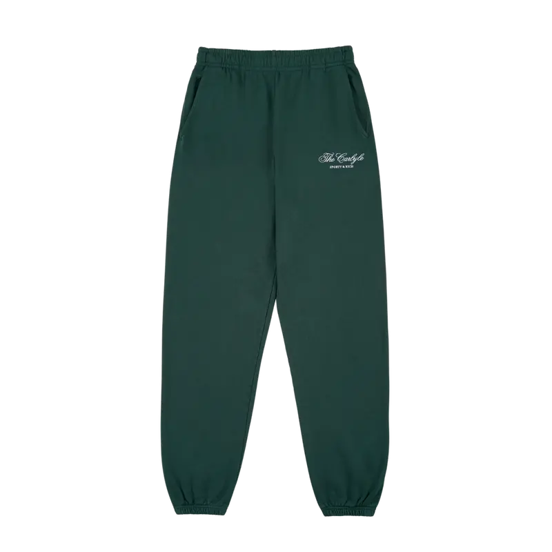 Sporty & Rich Carlyle Script Embroidered Sweatpants 1