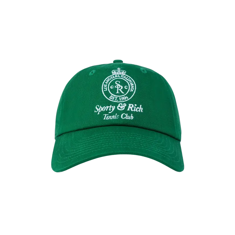Sporty & Rich Crown Tennis Hat – Structured Cotton Cap 1