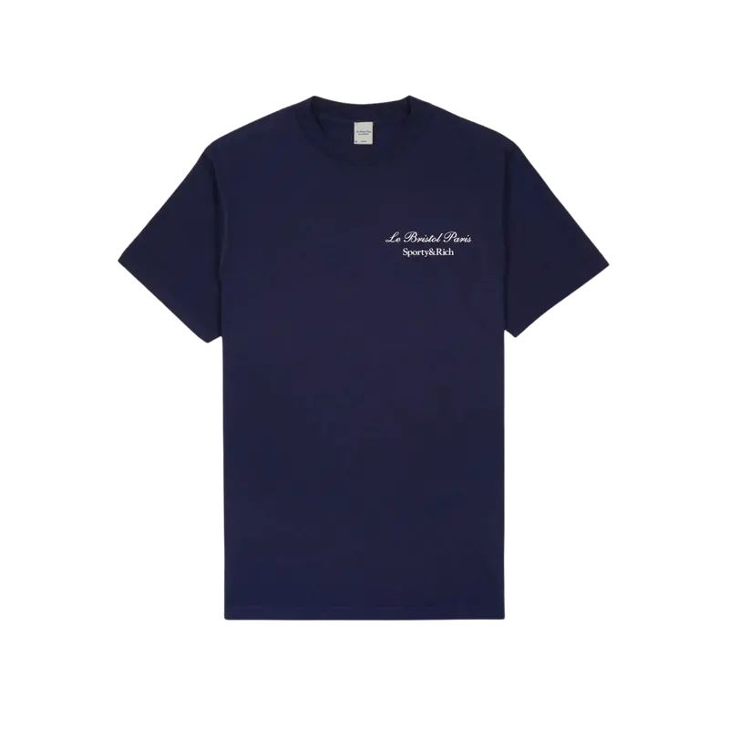 Sporty & Rich Faubourg Relaxed-Fit T-Shirt – Minimalist Design 1