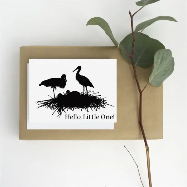 Squirrel Tacos 'Hello, Little One' Welcome Card 1
