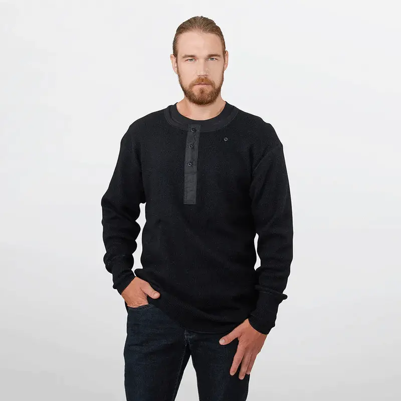 Stanfield’S Heritage Heavy Wool Henley – Classic Wool Construction 1