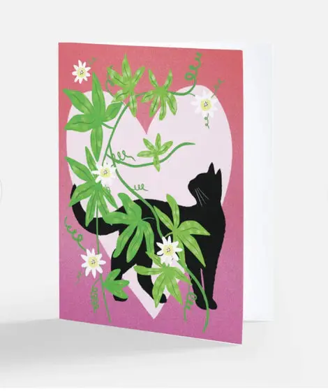 Stitch Prism Heart Cat Greeting Card 1