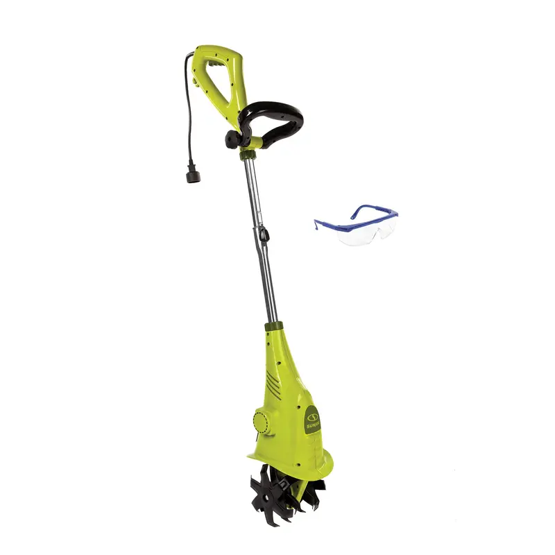 Sun Joe Bdl-Tj599E Cultivator Bundle – 2.5-Amp, 6-Inch Tines, Includes Safety Glasses (Green) 1