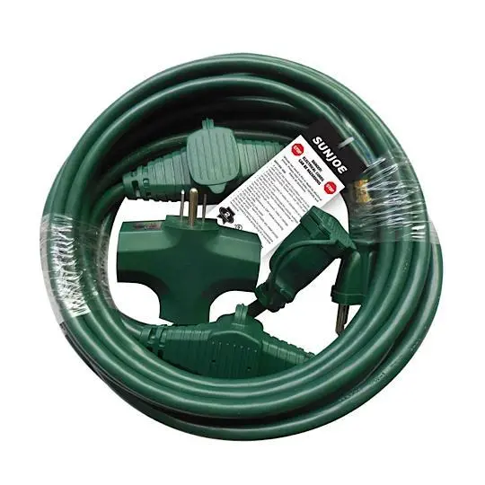 Sun Joe Pjext25Mo-Grn 25-Foot Indoor/Outdoor Extension Cord With Green Adapter 1