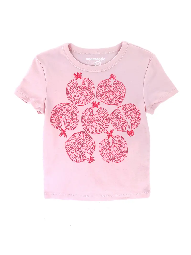 Supermaggie Pomegranate-Print Baby Doll T-Shirt 1