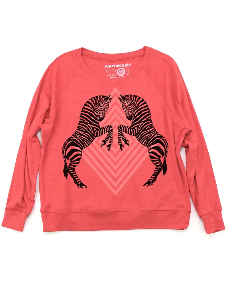 Supermaggie Zebra-Print Pia Pullover Sweater 1