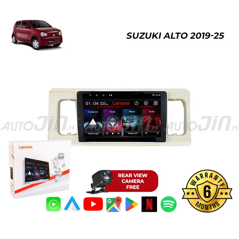 Suzuki Alto (2019–2024) Android Head Unit With Gps, Wi-Fi, Mirrorlink & Free Rear Camera 1