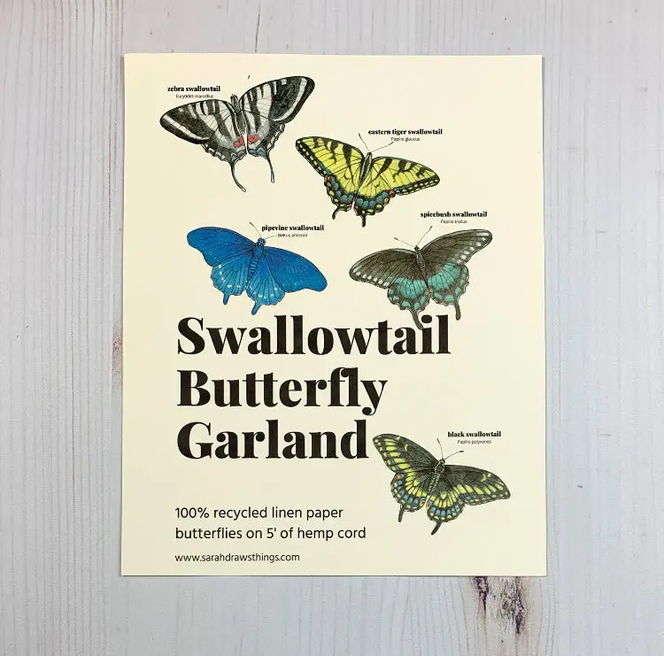 Swallowtail Butterfly Garland Decor By Sarah Draws Things 1
