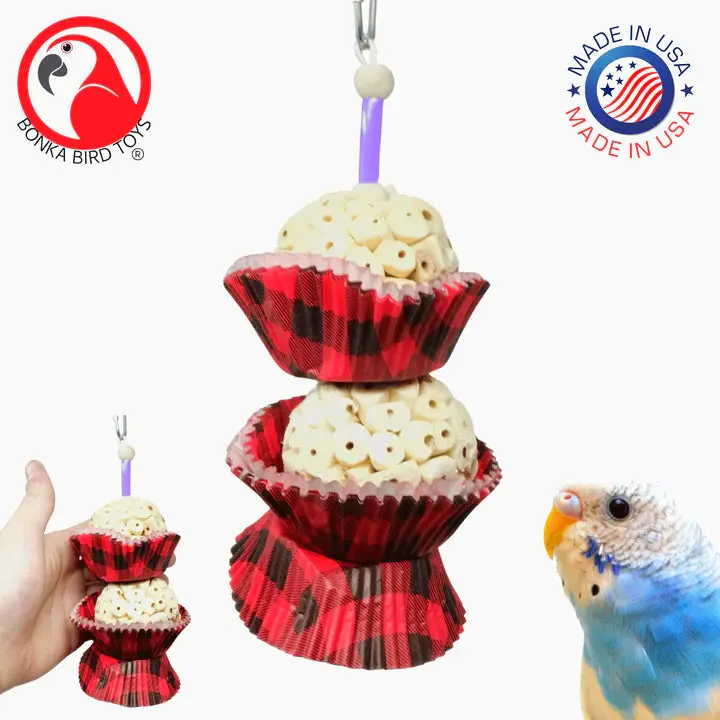 Tartan-Print Double-Layer Cake Toy 1